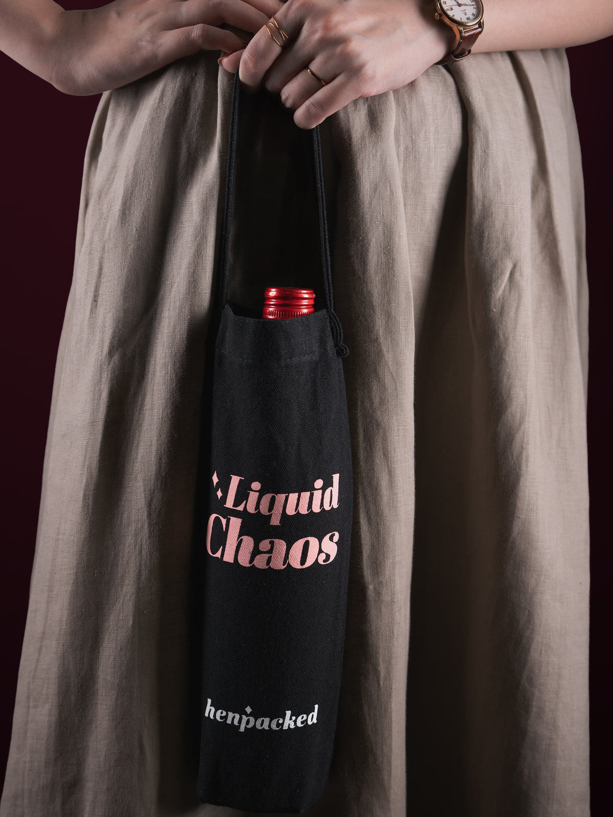 Liquid Chaos Wine Tote